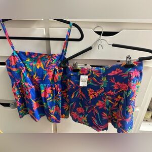 J.Crew floral set Top - Small/Shorts - Size 2